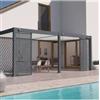 Ombréa Pergola bioclimatica addossata ombrÉa vs in alluminio bianco e antracite 596x303x257 cm