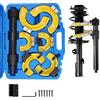 VEVOR Kit Compressore a Molla Ammortizzatore per Auto capacità Max. 4,5 Tonnellate in Acciaio 45#, Kit di Compressore a Molla 3 Pezzi Valigetta Portatile Rimozione Molle di Sospensione per Auto SUV
