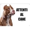 Lovelytiles PITBULL attenti al cane mod 1 TARGA cartello IN METALLO (15X20)