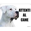 Lovelytiles DOGO ARGENTINO attenti al cane TARGA cartello IN METALLO (15X20)