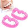 Agatige 2pcs apri bocca, divaricatore guancia in silicone apri bocca portatile riutilizzabile per ispezione orale e sbiancamento dei denti(Rosa)