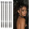 DIPZO Extension Capelli Trecce Clip-in 45 cm, Fiber Sintetica con Clip, Castano Scuro, per Acconciature e Occasioni Quotidiane