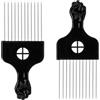 Sibba Pettine per Capelli Ricci 2 Pezzi Pettine per Barba e Baffi In Metallo per la Cura Della Torsione A Denti Larghi e Fini Ricci Ondulati Spessi Styler Districante per lo Styling Delle Teste