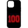 Numbers and Letters Custodia per iPhone 12 Pro Max Numero 100 in stile squadra sportiva rossa
