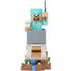 Cableguys Minecraft Steve in Diamond Armour Supporto Controller e Telefono - Porta Cellulare Compatibile con Xbox, PlayStation e la Maggior Parte dei Controller, Accessori Gaming per Scrivania