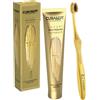 CURASEPT SpA Curasept Luxury Gold | Kit Dentifricio e Spazzolino Oro e Argento | 75 ml