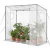 VEVOR Serra da Esterno Walk-in Portatile, Serra da Giardino con Finestra 195 x 77 x 168 cm Copertura in PE Porta Avvolgibile con Cerniera per Piante Fiori Ortaggio Giardino Cortile da Esterno