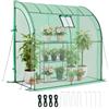 VEVOR Serra da Esterno Walk-in Portatile, Serra da Giardino con Finestra 198 x 100 x 200 cm Copertura in PE Porta Avvolgibile con Cerniera Scaffale a 3 Ripiani per Piante Fiori Ortaggio Giardino