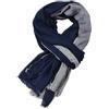 LEOCLOTHO Sciarpa da uomo morbida e confortevole sciarpa tartan sciarpa uomo a quadri moda classica business sciarpa invernale uomo, Blu marino Grigio, 80x190cm