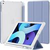 4UBonLife Custodia per iPad 9,7 Pollici 6a/5a Generazione 2018/2017 con Portapenne, per iPad Air 1 2013/Air 2 2014 Sottile Leggero Morbido TPU Traslucida Posteriore Opaca Cover, Grigio Lavanda