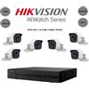 HIKVISION KIT TELECAMERE VIDEOSORVEGLIANZA DVR 8 CH+6 TELECAMERE HIKVISION 1080P DVR 2MPX