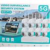 vido Kit Videosorveglianza WiFi 5G 8CH IP66 PTZ HD + NVR + Audio e Monitor Esterno/In
