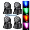 vidoelettronica® X 4 PROIETTORI LED RGB TESTA MOBILE ROTANTE EFFETTI DISCO DISCOTECA LED LUCE