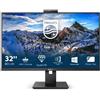 Philips 326P1H 31.5" Quad HD LED Monitor 2560x1440 HDMI Display, Black, for PC