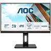 AOC P2 U27P2 Monitor PC 68,6 cm (27") 3840 x 2160 Pixel 4K Ultra HD LED Nero