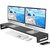 VAYDEER Supporto Monitor per Doppio PC con 4 Porte USB, Supporto per Schermo in