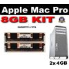 APPLE MAC PRO RAM 8GB 800 MHz MacPro1,1 e 2.1 3.1 2006/2008 (2X4GB) NUOVE