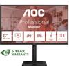 AOC 27E4U 27" Full HD 1920x1080 LED Monitor Black for PC, HDMI, VESA Mountable