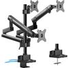 Maclean Supporto da tavolo per 3 monitor LED LCD con 2x USB 3.0 17-27 "3x7kg