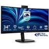 Philips 34" 3440x1440 QHD LCD Monitor 34B2U3600CH/00 Black Wide Screen for PC