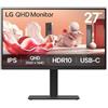 LG 27BA75QB-B 27" WQHD 2560x1440 LED Monitor Black PC Desktop Display Screen New