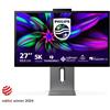 Philips Brilliance 27" 5K Ultra HD LCD Monitor 5120x2880 Gray Display for PC