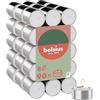 Bolsius - Confezione grande di lumini - 90 pezzi - 8 ore di combustione - Bianco - Lunghezza durata - Candele decorative domestiche - Senza olio di palma - Brucia pulita
