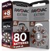 Rayovac 80 Batterie Per Apparecchi Acustici Rayovac Extra Misura 312. - 10 Blister da 8 Pile