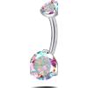 NovaNavel Piercing ombelico luce infinita aurora boreale in argento