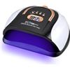 HyAdierTech 256W Lampada Profesional Unghie LED UV, Asciugatrice per Gel con 4 Impostazioni Timer e Sensore Automatico, Asciuga Smalto con 57 Perline Luminose & Display LCD per Manicure e Pedicure