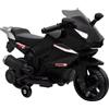 AIYAPLAY Moto elettrica per bambini, clacson, fari, funzione musicale, 2,5 km/h, Nero | Aosom Italy