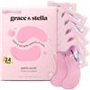 grace & stella Patch Occhi (24 Paia, Pink) - Riduce Occhiaie, Gonfiori, Borse Sotto gli Occhi e Rughe - Patch Occhiaie e Borse in Gel - Maschera Occhi Vegan, Non Testata Sugli Animali - Eye Patch by grace & stella