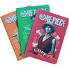 Grupo Erik Set 3 Quaderni A5 One Piece Gadget -Set Quaderni per Appunti: Bullet Journal Puntinato, a Righe e a Pagine Bianche con Copertina Flessibile, 64 Pagine ciascuno | Cancelleria One Piece Manga