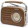 Kooltech CPR JAZZ, portatile, AM, FM, SW, argento, legno, comando a rotazione, esterno, MicroSD (TransFlash)