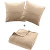 Douceur d'interieur Set da letto in velluto SOLANGE: copriletto + 2 federe
