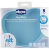 Chicco piatto cuore ventosa silicone blu