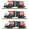 FLEISCHMANN 6660073 Scala N Set tre cisterne a carrelli OBB Schwechat 2000