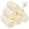 Kiuiom Luffa,Spugna Naturale,Spugna Esfoliante,Loofah Scrubber 6PC Luffa Naturale 10 cm per la Cura del Corpo E la Rimozione della Pelle Morta per Bagno E Doccia O per la Cucina