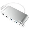 Hama 00200111 hub di interfaccia USB 3.2 Gen 1 (3.1 Gen 1) Type-C 5000 Mbit/s Argento, Bianco