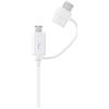 Samsung EP-DG930DWEGWW Cavo USB combo Tipo C e Micro USB Originale, 1,5 m, Cavo Ricarica e Trasferimento Dati 2 in 1, Compatibile Galaxy Samsung, Bianco