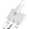 zoyuzan Adattatore per cuffie Lightning a jack audio AUX da 3,5 mm e caricabatterie Extender Dongle Splitter cuffie auricolari per iPhone 11 12 Mini pro max xs xr x se2 7 8 Plus per iPad Air Cavo convertitore