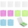 FinalCool 10 Pezzi AA AAA Scatole Colorate Porta Batterie, Contenitore di Plastica per Batterie Stilo Ministilo, Custodia Compatta da Viaggio per Batterie Ricaricabili, 4 Colori Storage Battery Box