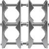 PORFOYO 2 Pezzi Doppia Antenna Morsetto Per Albero,Morsetto Per Palo Per Antenna Doppio,Staffa Supporto Antenna Esterno Per Ombrelloni,Televisori,Radiocomandi,Tubi,Da 25 A 50MM