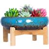 ARTKETTY Vasi per piante grasse, vasi per piante di cactus di grandi dimensioni con drenaggio, vaso bonsai in ceramica per interni per il giardino e la casa