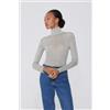 Tezenis Maglia Leggerissima Collo Alto Con Lana Merino Donna Grigio