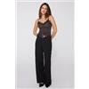 Tezenis Canotta Scollo A V Con Inserto In Pizzo Donna Marrone