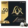 L'Or Capsule Caffè Espresso Ristretto - 250 Capsule in Alluminio - 5 pacchetti da 50 - Intensità 11 - Compatibili con Macchine Nespresso®* original