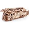 MaHo EWA Eco-Wood-Art - CAMION DEI POMPIERI - Puzzle meccanico 3D in legno - Puzzle per adulti e adolescenti - Montaggio senza colla - 439 pezzi