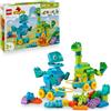 LEGO DUPLO Dinosauri su Ruote 3 in 1 - Gioco Educativo per Bambini e Bambine da 3 Anni per Costruire o Diplodoco e T. Rex Giocattolo, o Triceratopo e Stegosauro, o Pteranodonte e Parasaurolofo - 10451
