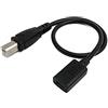 System-S Cavo USB 3.1 da 30 cm tipo C femmina a 2.0 tipo B, adattatore in nero